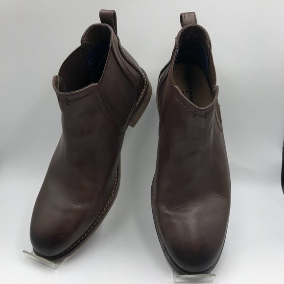 Nunn Bush Men's Brown Leather Ankle Boots Size 8.5 Memory Foam Dual Comfort - Picture 3 of 13